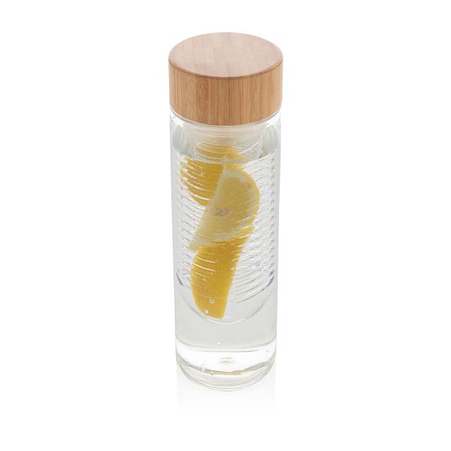 Aromaflasche mit Bambusdeckel, transparent - Transparente