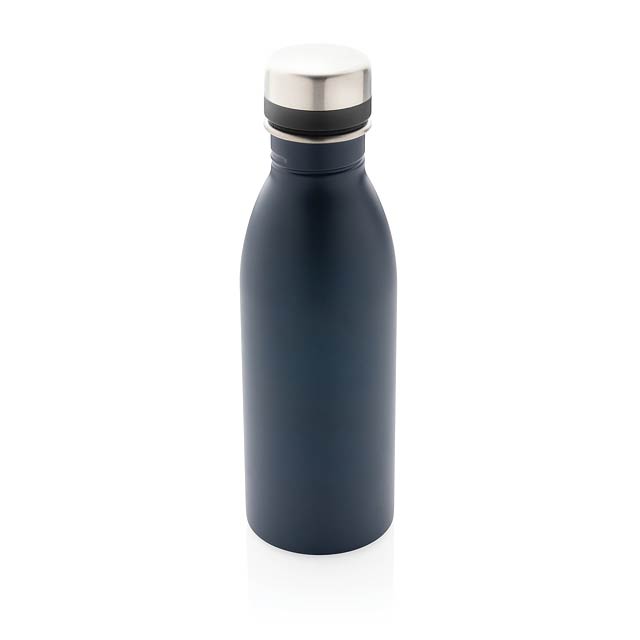 Deluxe stainless steel water bottle, navy - blue