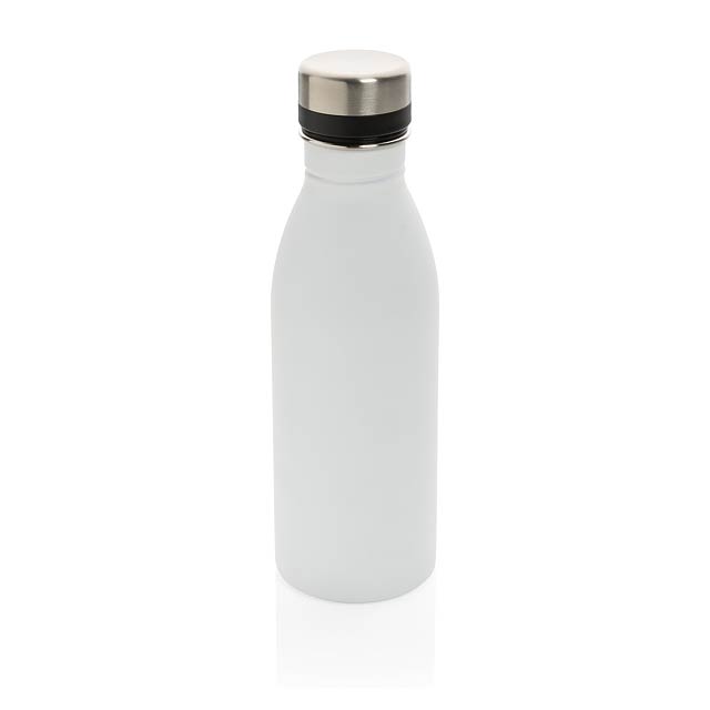 Deluxe stainless steel water bottle, white - white