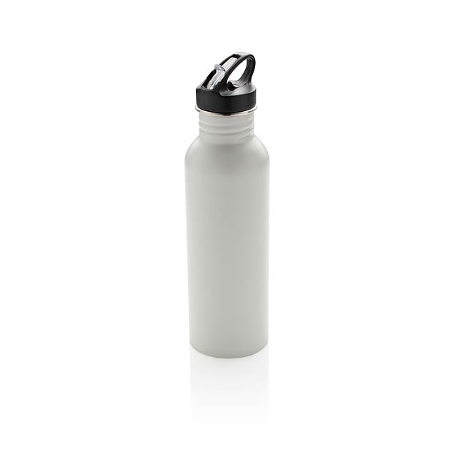 Deluxe stainless steel activity bottle - white