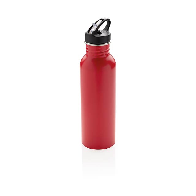 Deluxe stainless steel activity bottle - red
