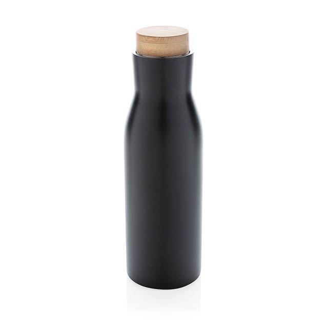 Clima leakproof vacuum bottle with steel lid, black - black