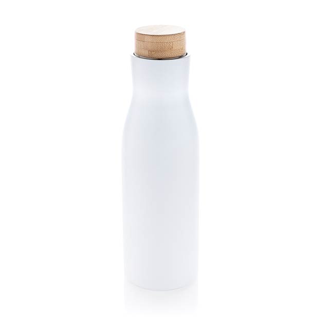 Clima leakproof vacuum bottle with steel lid, white - white