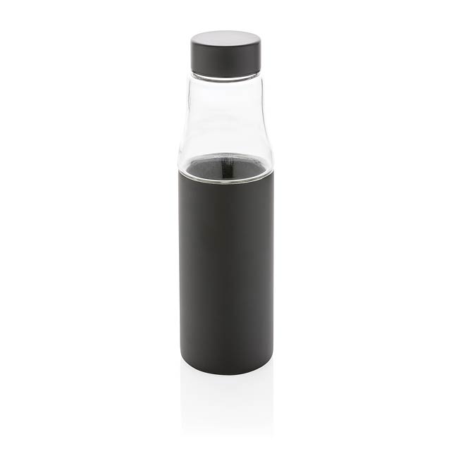 Hybrid auslaufsichere Glas und Vakuum-Flasche, schwarz - schwarz