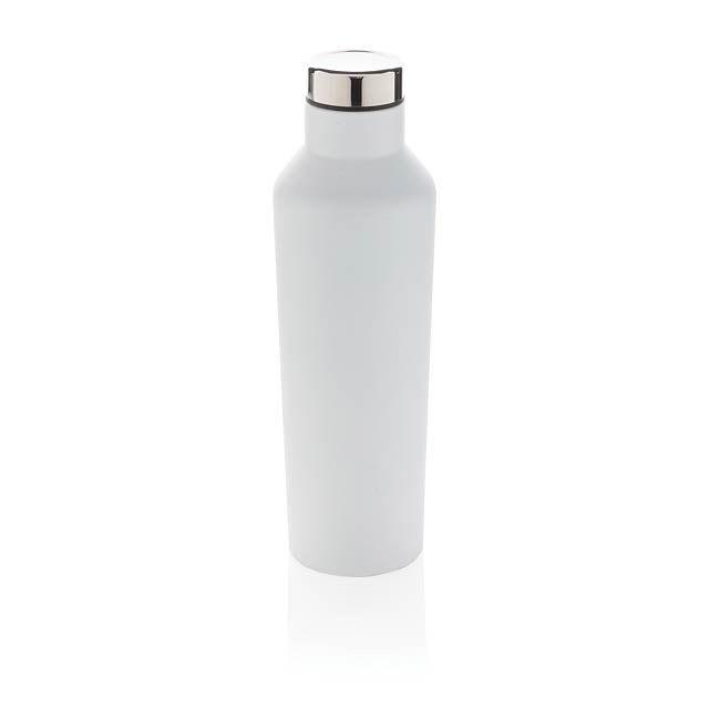 Moderne Vakuum-Flasche aus Stainless Steel, weiß - Weiß 