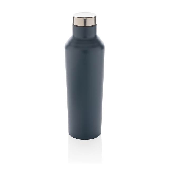 Moderne Vakuum-Flasche aus Stainless Steel, blau - blau