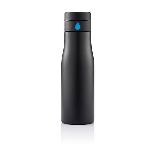 Aqua hydration tracking bottle - black