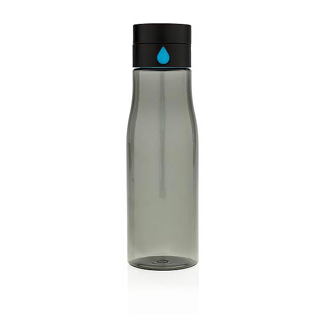 Tritanová láhev Aqua sledující pitný režim - černá