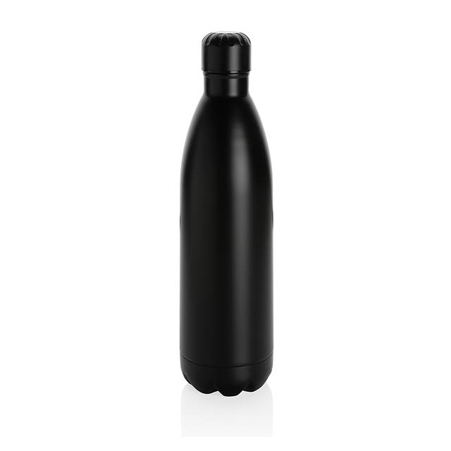 Solid Color Vakuum Stainless-Steel Flasche 1L, schwarz - schwarz