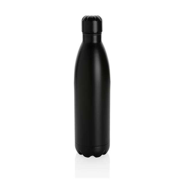 Solid Color Vakuum Stainless-Steel Flasche 750ml, schwarz - schwarz
