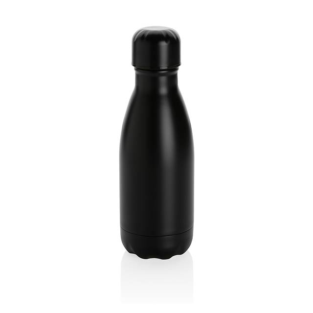 Solid Color Vakuum Stainless-Steel Flasche 260ml, schwarz - schwarz