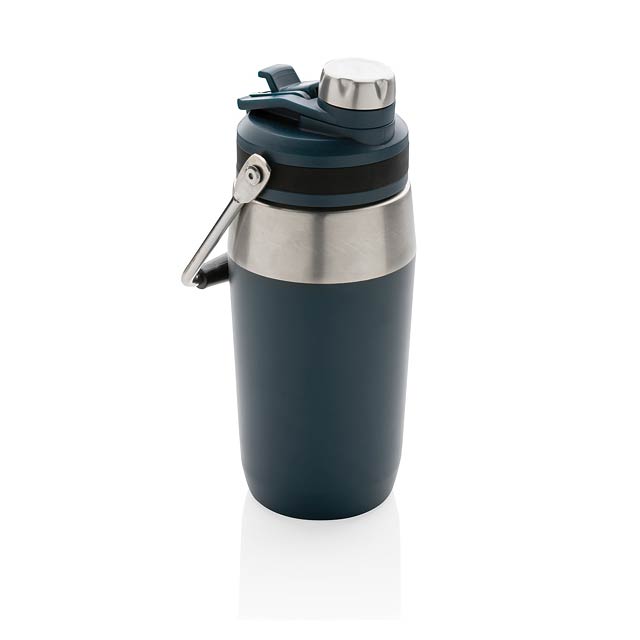 Vacuum stainless steel dual function lid bottle 500ml, navy - blue