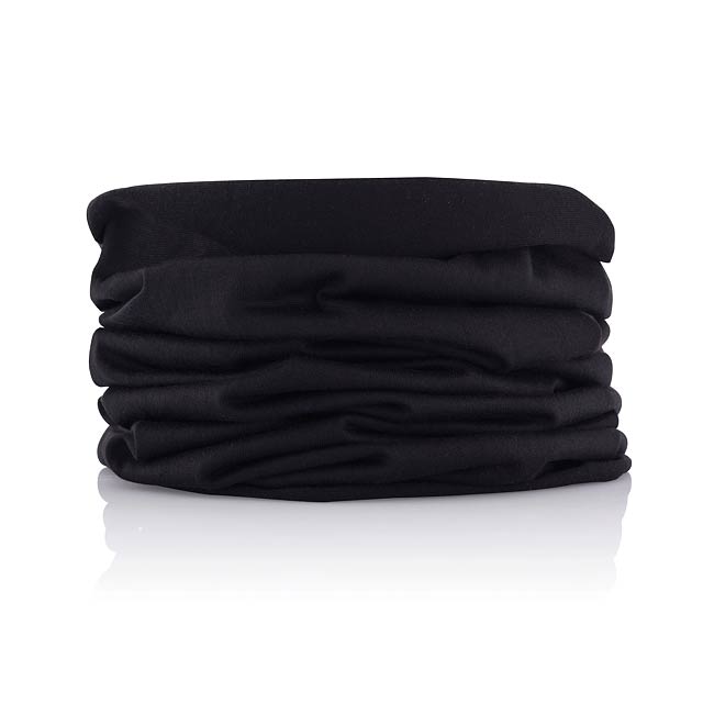 Multifunctional scarf, black - black