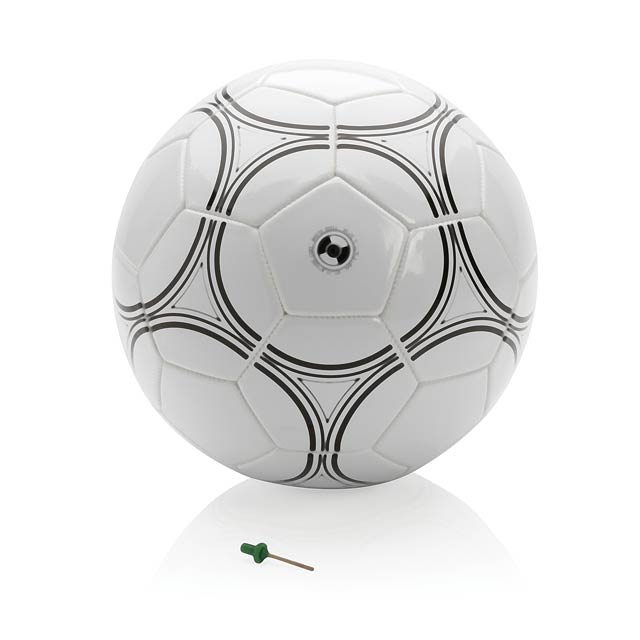 Size 5 football, white - white