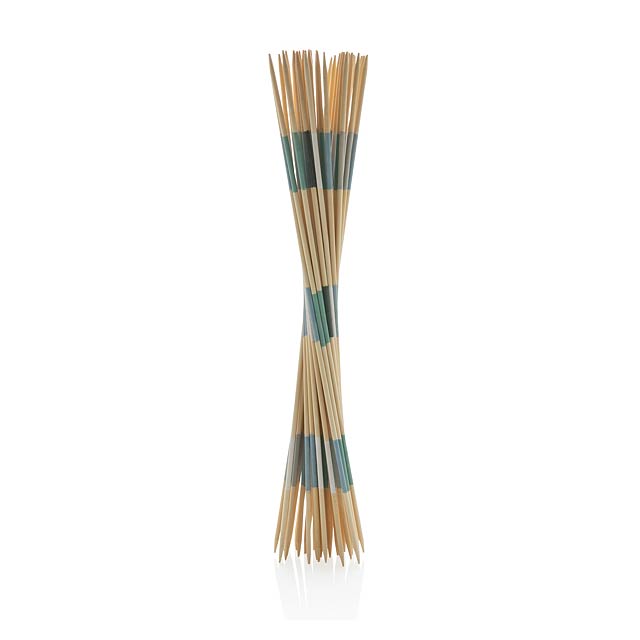 Velká sada hry mikado z bambusu, hnědá - hnědá