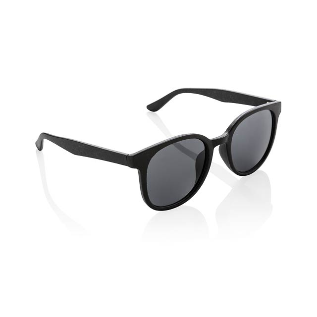 Weizenstroh Sonnenbrille, schwarz - schwarz