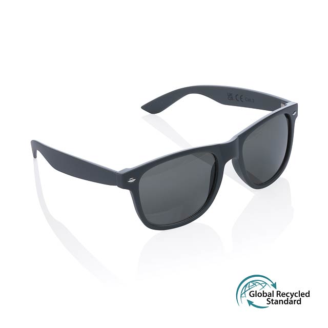 Sonnenbrille aus GRS recyceltem Kunststoff, anthrazit - schwarz