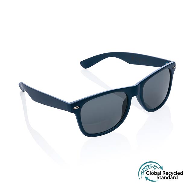 Sonnenbrille aus GRS recyceltem Kunststoff, navy blau - blau