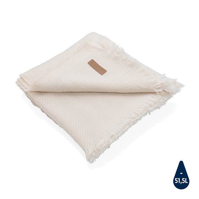 Ukiyo Aware™ Polylana® woven blanket 130x150cm - white