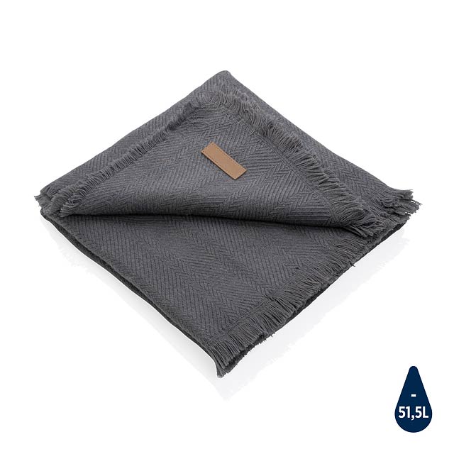 Ukiyo Aware™ Polylana® woven blanket 130x150cm, grey - grey