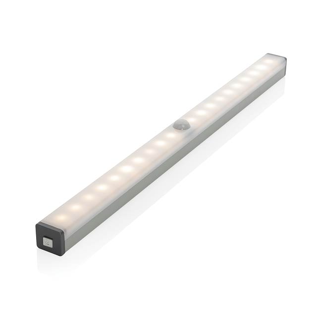 Wiederaufladbare LED Leiste mit Bewegungssensor, groß, silbe - Silber
