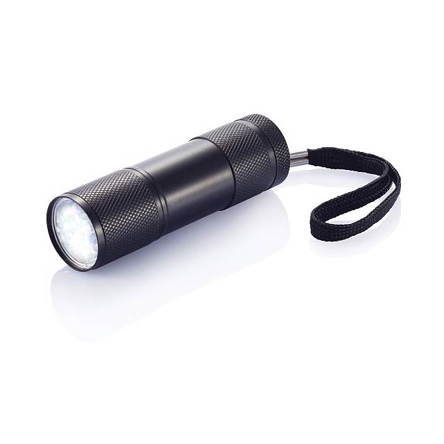 Quattro Aluminium-Taschenlampe - schwarz