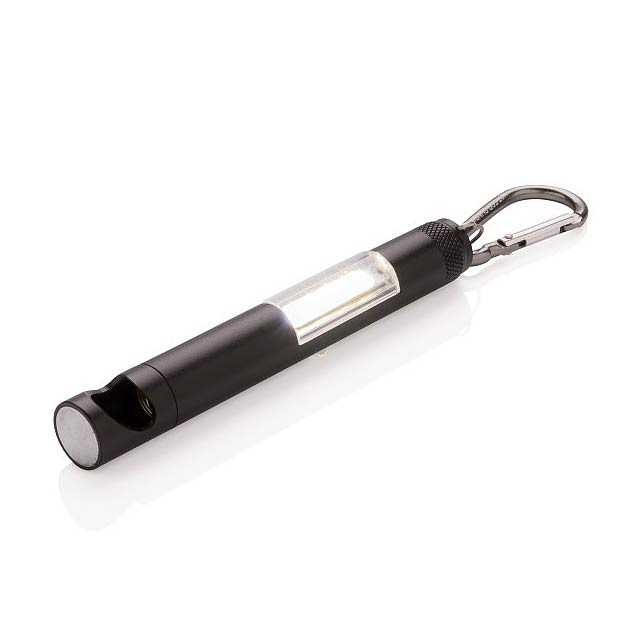 COB light with magnet and bottle opener, black - black