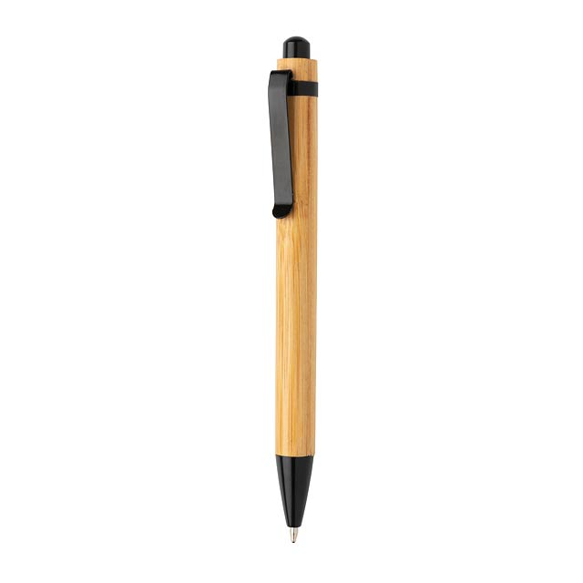 Bambus Kugelschreiber - schwarz