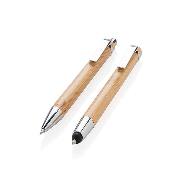 Bamboo pen set - brown