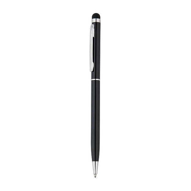 Thin metal stylus pen, black - black