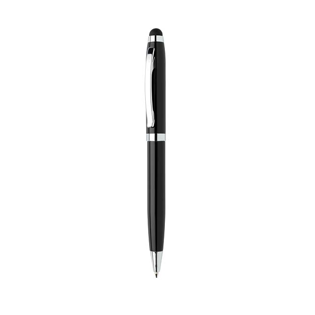 Deluxe stylus pen with COB light - black