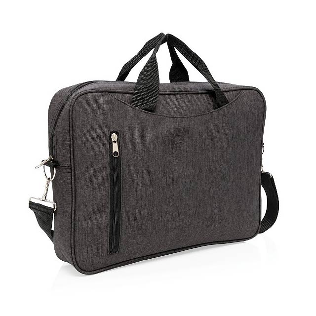 Basic 15” Laptop-Tasche, dunkelgrau - schwarz