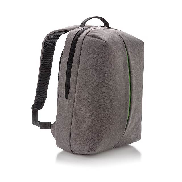 Smart office & sport backpack, grey/Green - grey