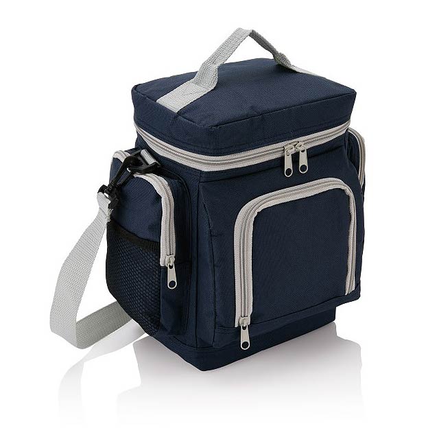 Deluxe travel cooler bag, blue - blue