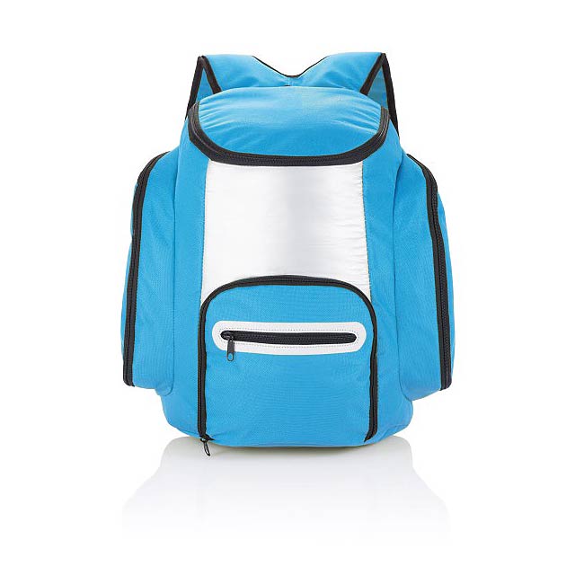 Cooler backpack, blue/silver - blue