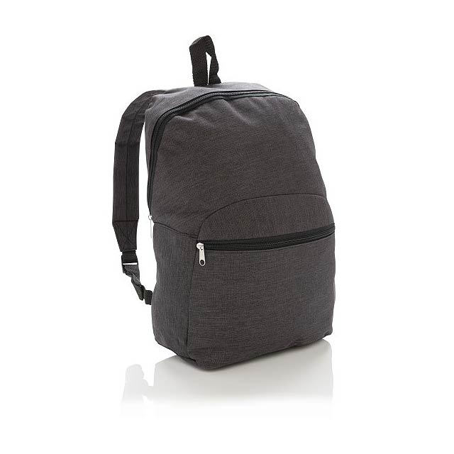 Classic two tone backpack, dark grey - black