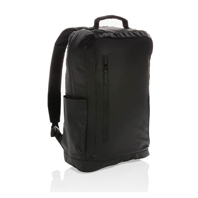 Fashion black 15.6" laptop backpack PVC free - black