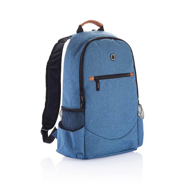 Fashion duo tone backpack, blue - blue
