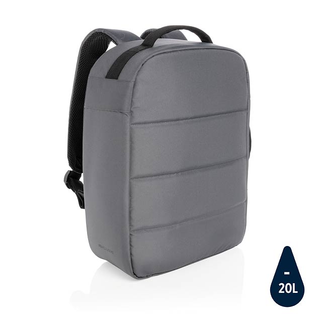 Nedobytný batoh na 15,6' notebook Impact z RPET AWARE™, antr - čierna