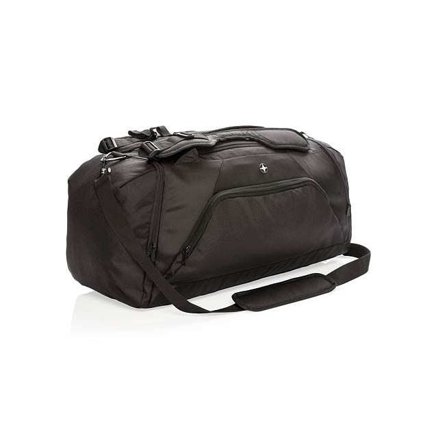 Swiss Peak RFID sports duffle & backpack - black