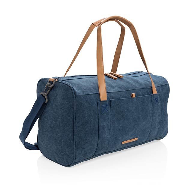 Canvas travel/weekend bag PVC free - blue
