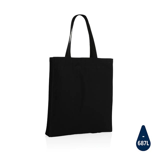 Impact AWARE™ Recycled cotton tote w/bottom 145gr, black - black