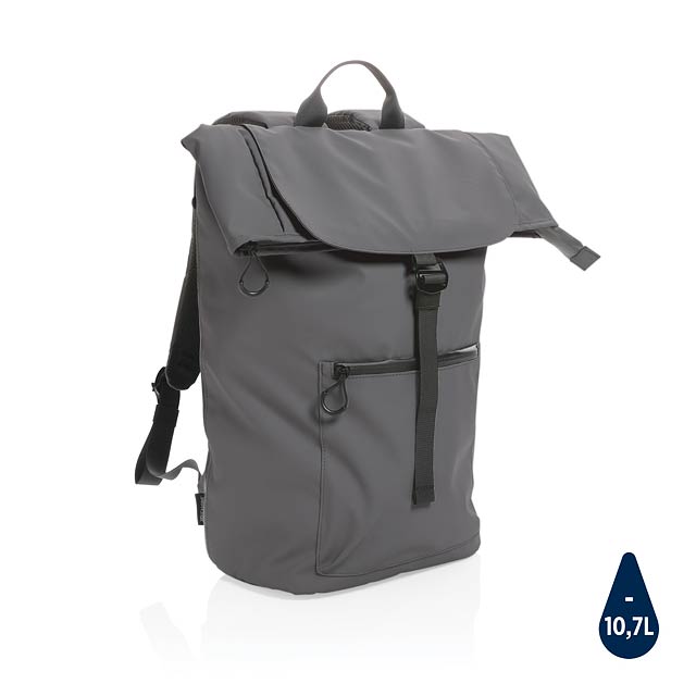 Voděodolný batoh na 15,6' notebook Impact z RPET AWARE™, ant - černá