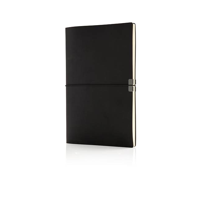 Swiss Peak A5 deluxe flexible softcover notebook - black