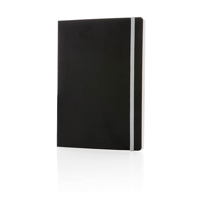 Deluxe A5 Softcover Notizbuch mit farbigen Akzenten - Weiß 