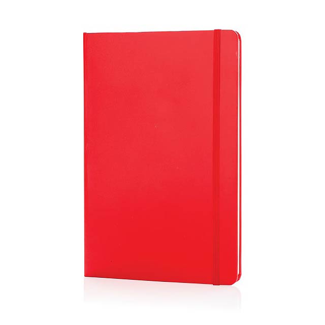 Classic hardcover notebook A5, red - red