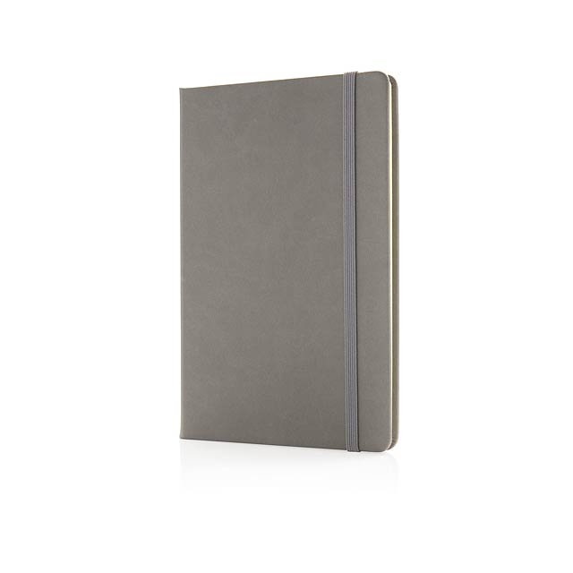 Deluxe hardcover PU A5 notebook - grey