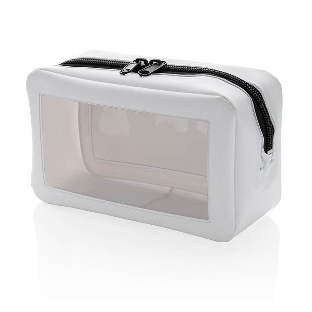 Transparent travel case, white - white