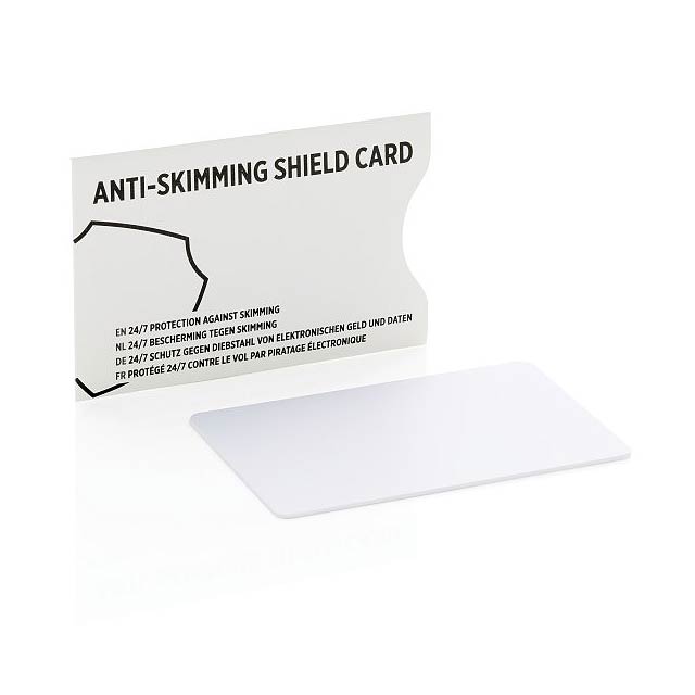 Anti-skimming shield card - white