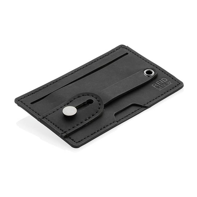 3-in-1 Phone Card Holder RFID - black
